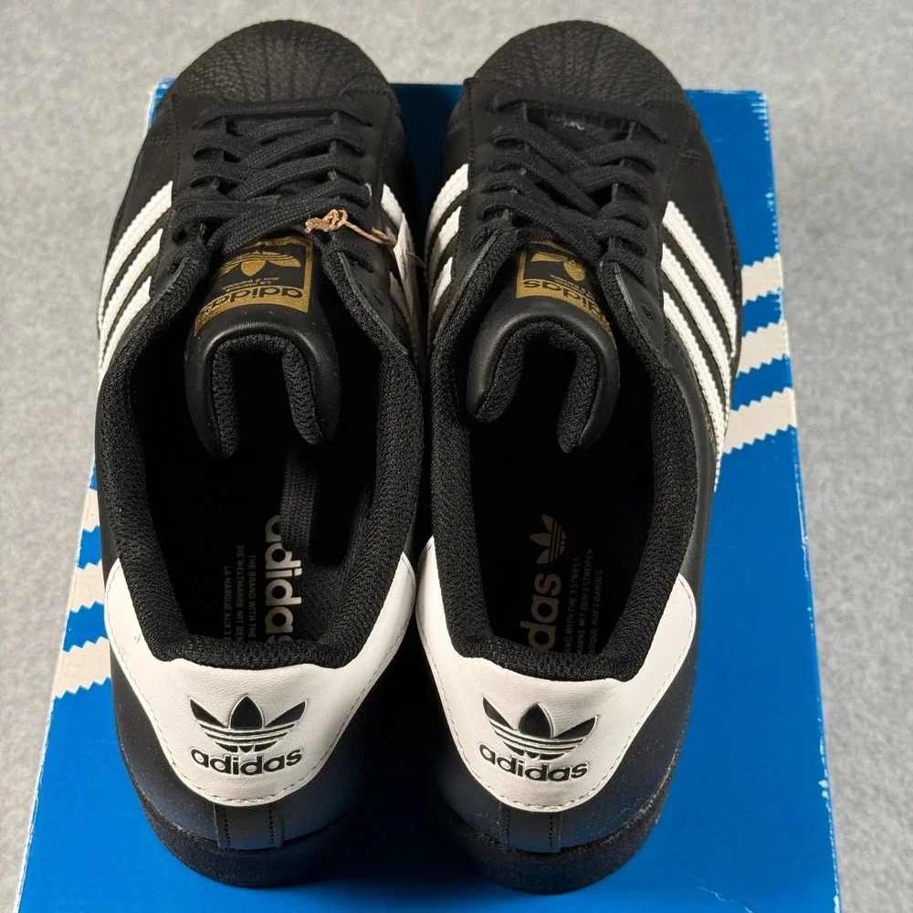 Adidas Originals Superstar Core Black White Gold EG4959 Mens 10.5 Sneaker